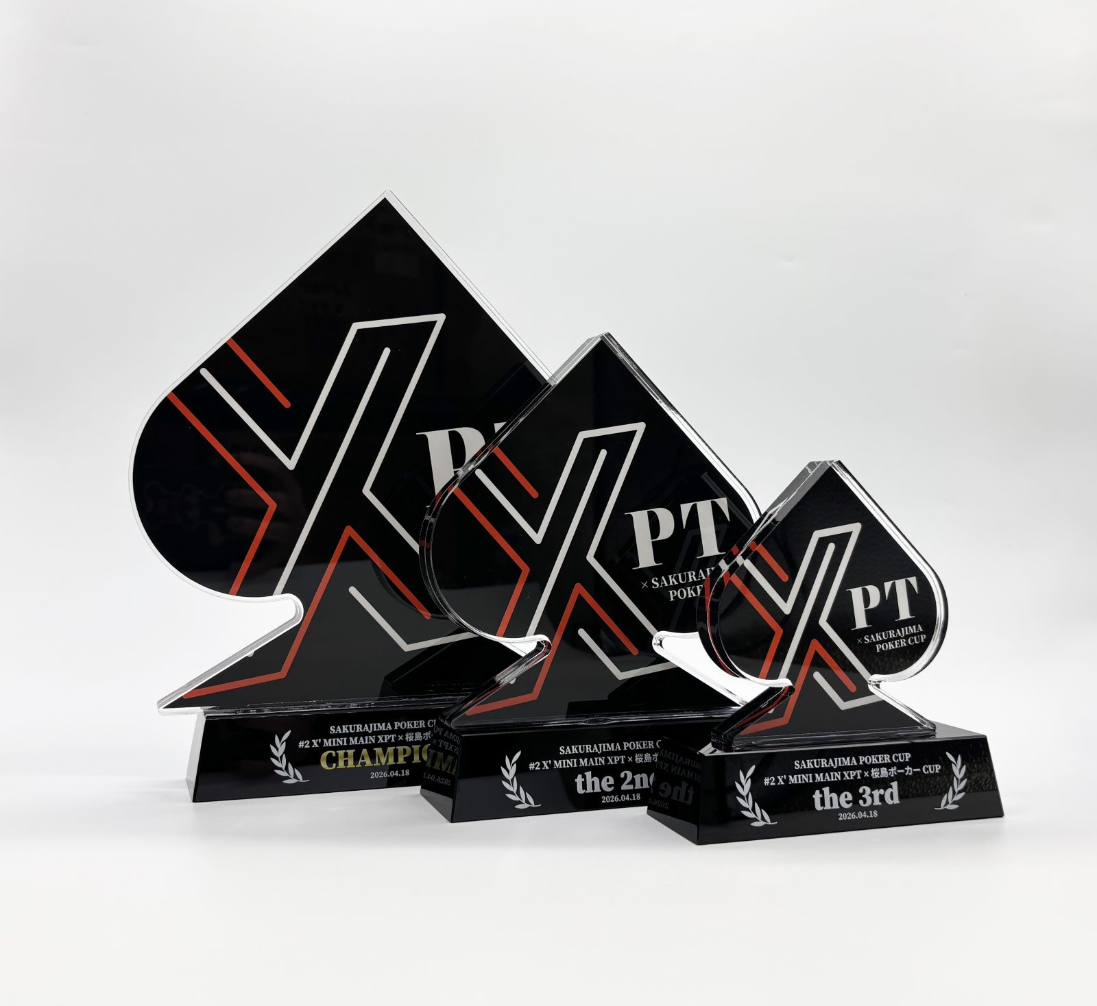 XPT×桜島ポーカーCUP コラボイベントのオリジナルトロフィー