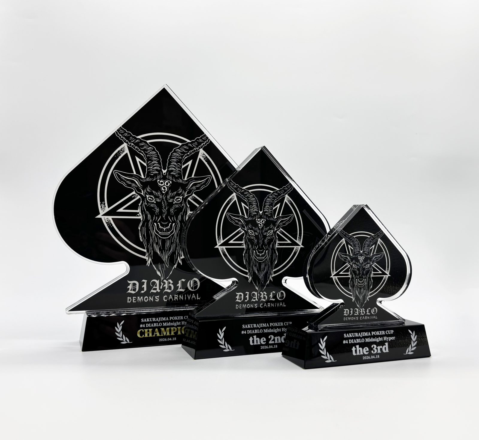 DIABLO Midnight Hyper のブラックアクリルトロフィー