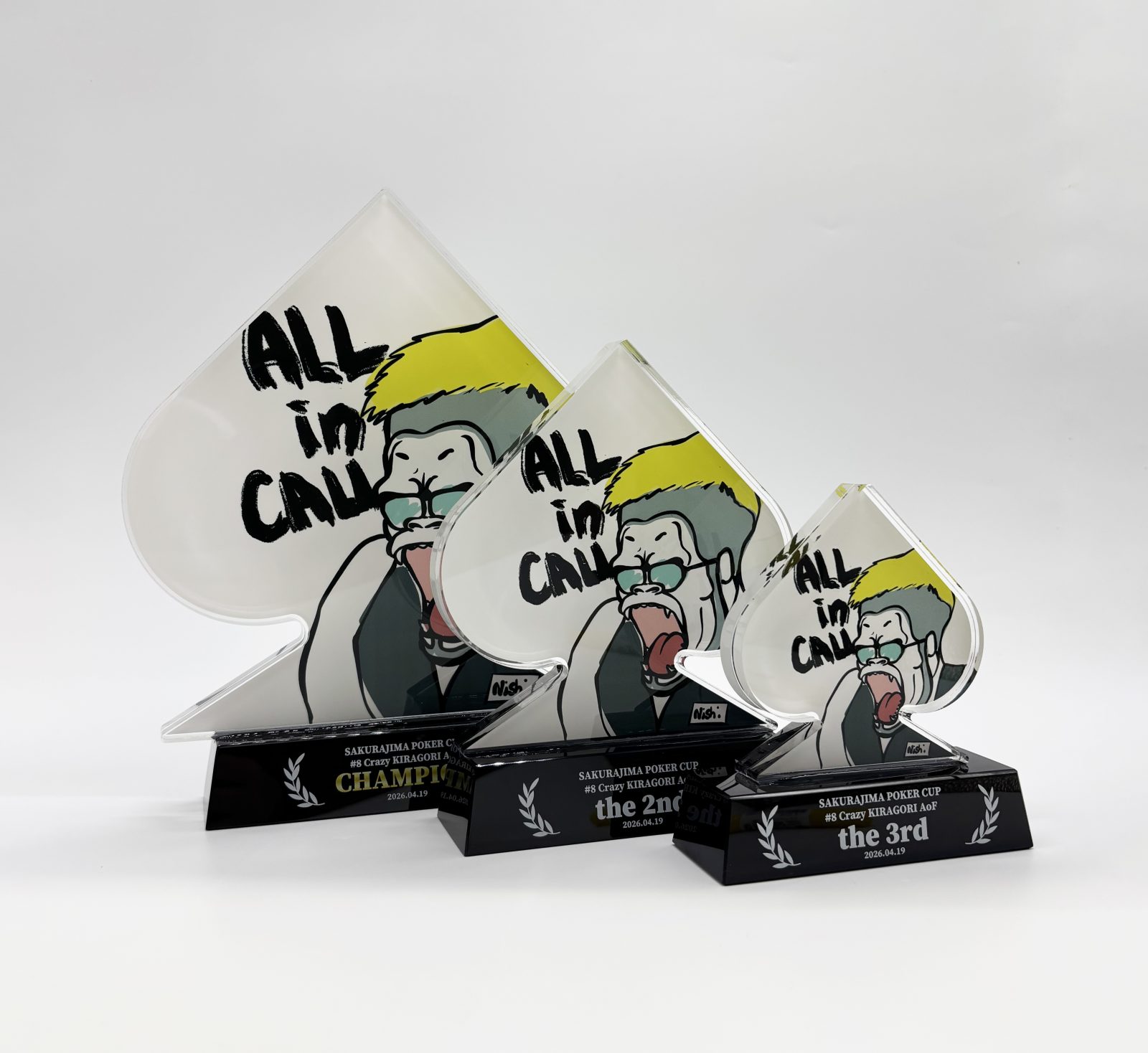 Crazy KIRAGORI AoF イラストデザインのオリジナルトロフィー
